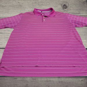 Adidas Climalite Striped Golf Polo Shirt